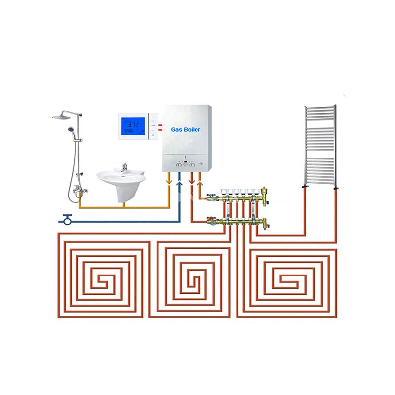 Termostato Con Display LCD Tasti Touch Rettangolare Standard 503 Programma Settimanale Per Caldaia A Gas Alimentato Con 2 Batterie AA