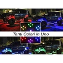 Kit Mini RGB Rock Light Bluetooth APP Sensore Musica Con 8 Luci Led 12V 24V IP68 Sottoscocca Per Jeep Off Road SUV Barca