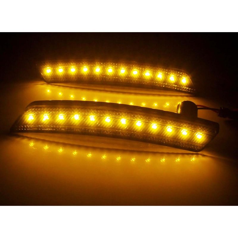 Kit 4 Frecce Laterale a Led Lente Fume Luce Arancione Anteriore e Rosso Posteriore Per Mini Cooper R56 R55 R57 R58 R59 R60 R61