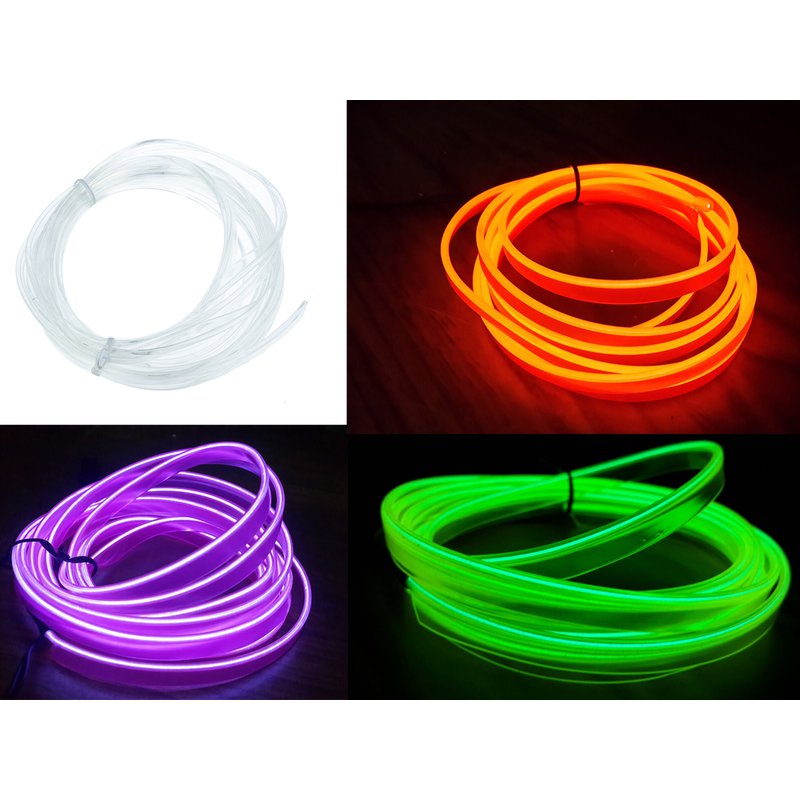 Kit Stringa EL Striscia Neon Led RGB Bluetooth APP Per Android Sensore Musica Con 5 Led Potente