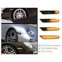 Kit Freccia Laterale a Led Side Marker Dinamica Lente Fume Porsche 911 Boxster 996 Resistenza Inclusa