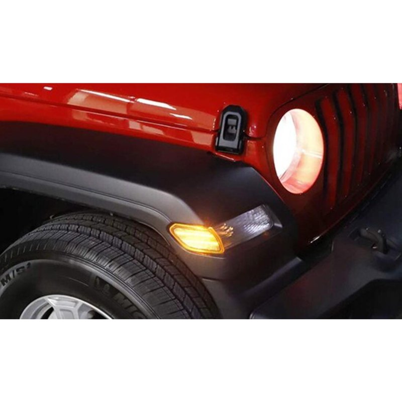 Kit Freccia Laterale a Led Side Marker Dinamica Lente Fume Per Jeep JL wrangler Dopo 2018