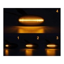 Kit Freccia Laterale a Led Side Marker Dinamica Lente Fume Per Opel Vectra B 1995-2002 Resistenza Inclusa