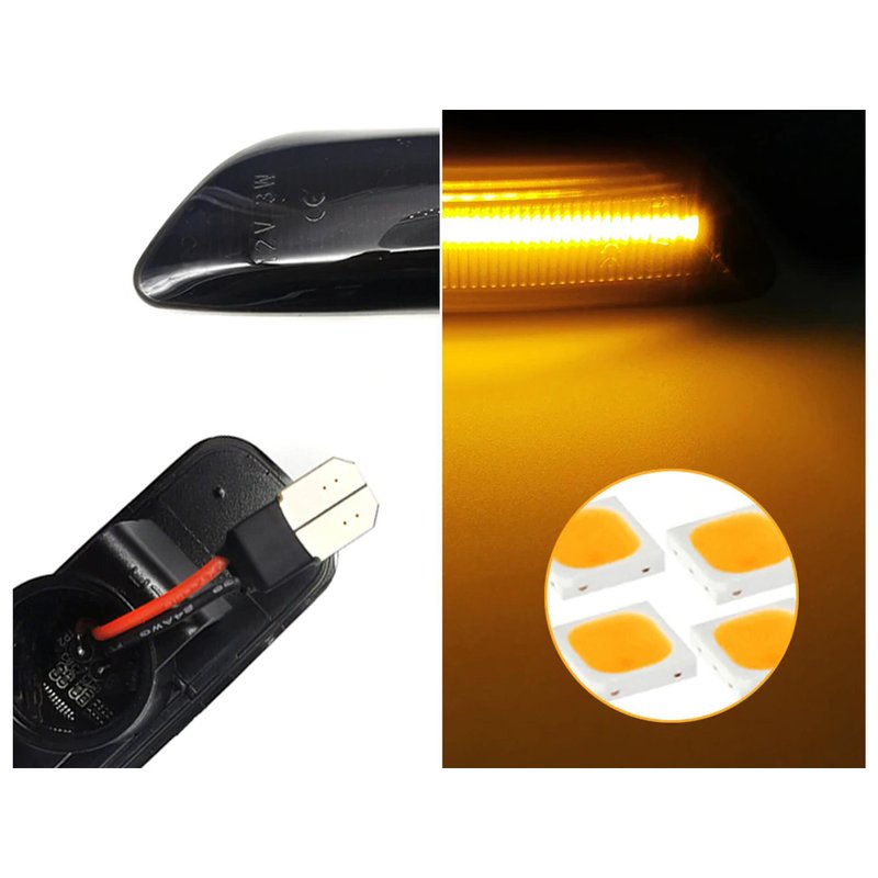 Kit Freccia Laterale a Led Side Marker Dinamica Lente Fume Volvo S60 S80 V70 II XC90 XC70