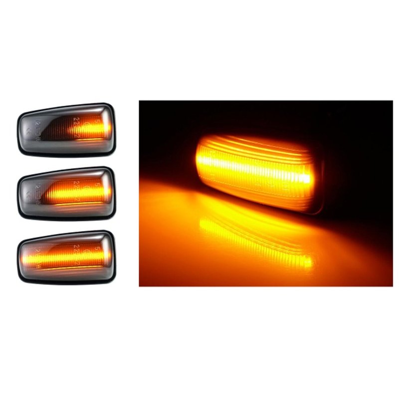 Kit Freccia Laterale a Led Side Marker Dinamica Lente Fume Peugeot 106 II 306 406 806 Citroen Berlingo Fiat Scudo Ulysse