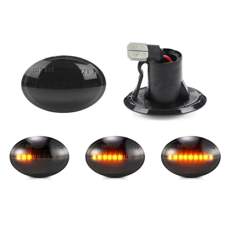 Kit Freccia Laterale a Led Side Marker Dinamica Lente Fume Fiat 500 500C 500L Lancia Lybra Ypsilon Ford KA RU8