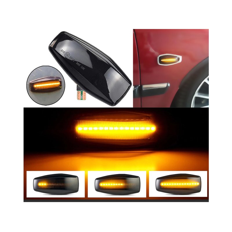 Kit Freccia Laterale a Led Side Marker Dinamica Lente Fume Hyundai i10 Sonata Tucson Terracan Trajet Matrix