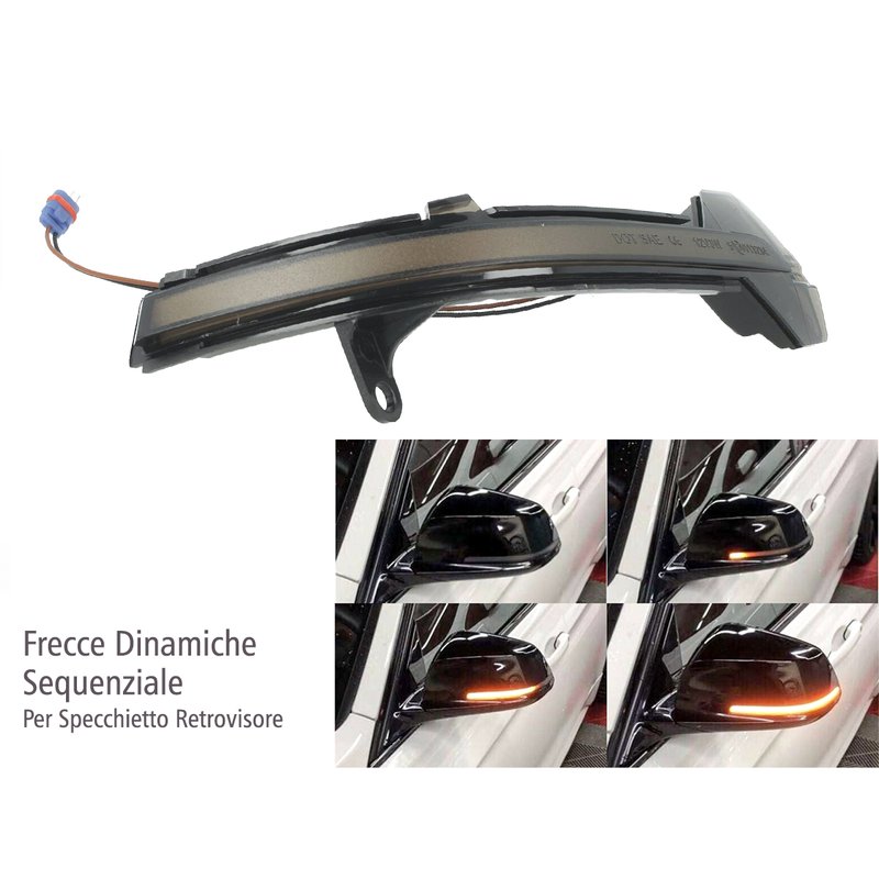 Kit Freccia Specchietto Retrovisore Led BMW F10 F11 GT F07 F12 F13 Gran Coupe F06 F01 Lente Fume Arancione Dinamico Sequenziale