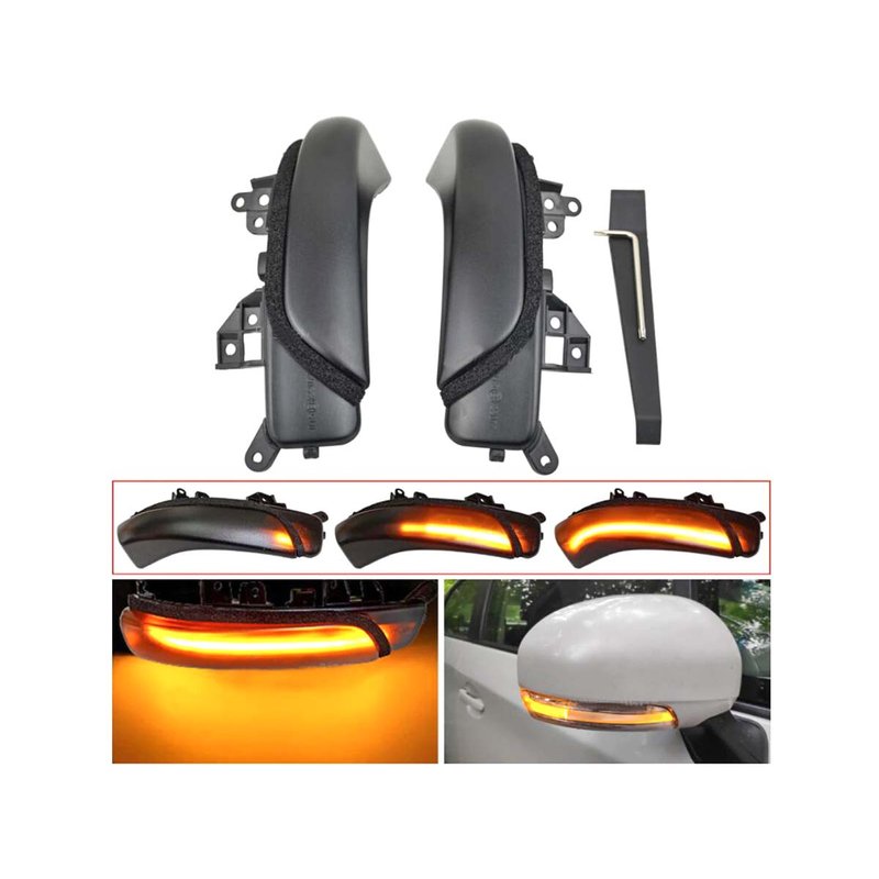 Kit Freccia Led Specchietto Retrovisore Dinamico Sequenziale Toyota IQ EQ Prius Camary OEM 81740-30130 81740-30140