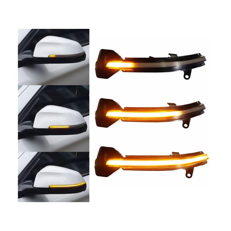 Kit Freccia Led Specchietto Retrovisore Dinamico Sequenziale BMW F10 F11 F12 F13 F06 F01 GT F07 Lente Fume Arancione