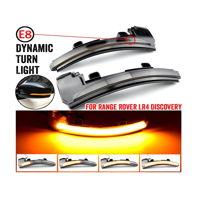 Kit Freccia Led Specchietto Retrovisore Dinamico Sequenziale Land Rover Discovery 4 Range Rover Sport Evoque Lente Fume Arancione