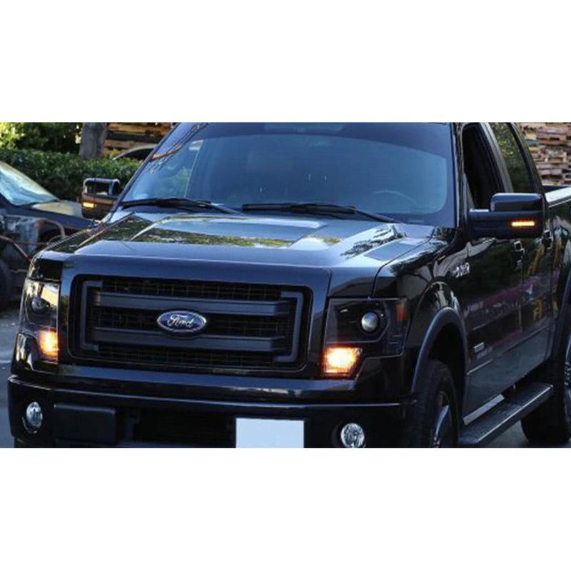 Kit Freccia Led Specchietto Retrovisore Dinamico Sequenziale Ford F150 Raptor 9L3Z17E748BA Lente Fume Arancione + DRL