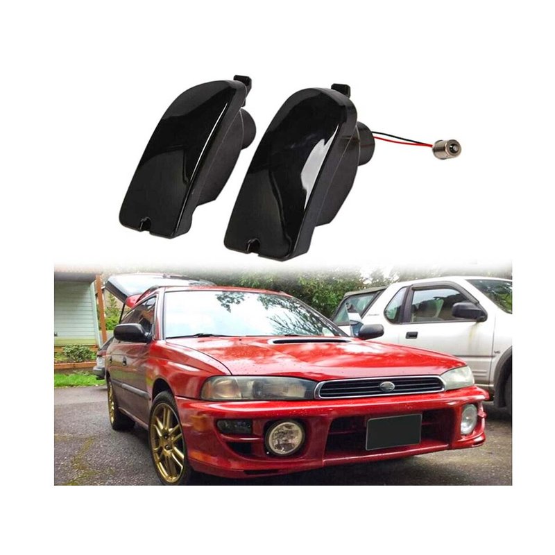 Kit Freccia Laterale a Led Side Marker Lente Fume Luce Arancione Per Subaru Impreza GC8 GF8 WRX STI 1998-2000