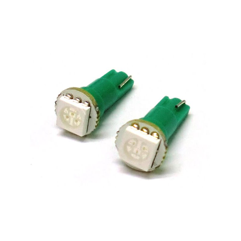 Lampada Led T5 W1,2W 1 Smd Verde Luci Cruscotto 12V