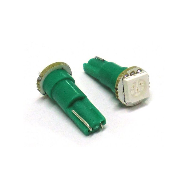 Lampada Led T5 W1,2W 1 Smd Verde Luci Cruscotto 12V