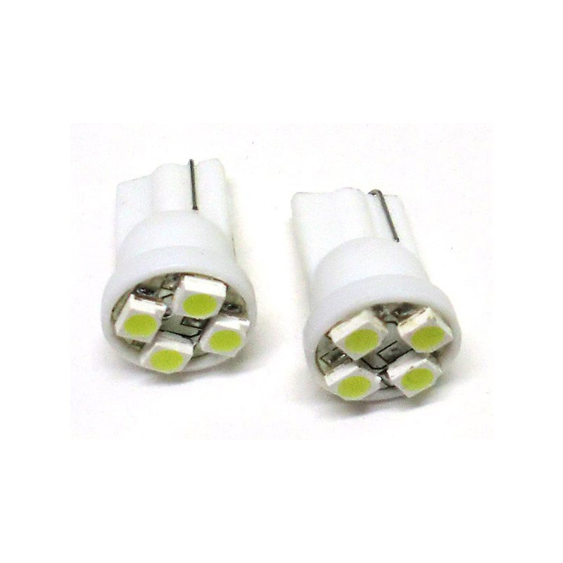 Lampada Led T10 W5W 4 Smd Bianco Luci di Posizione 12V