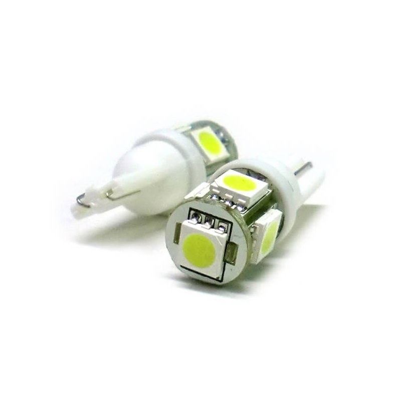 Lampada Led T10 W5W 5 Smd 5050 Bianco 12V