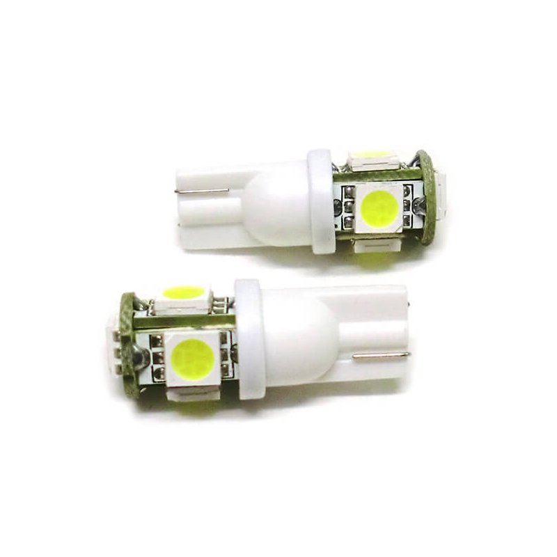 Lampada Led T10 W5W 5 Smd 5050 Bianco 12V