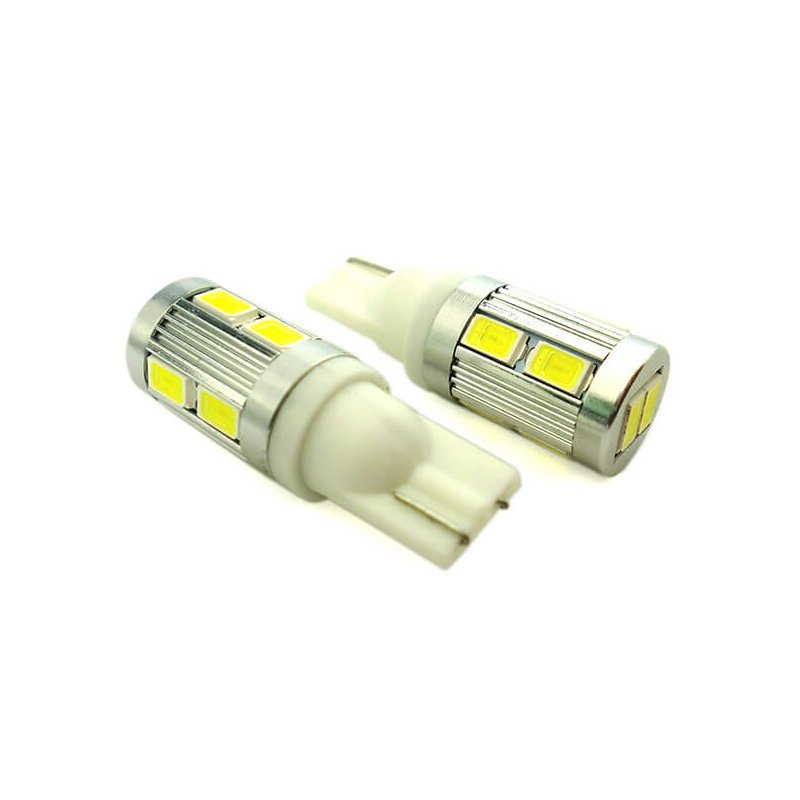 Lampada Led Canbus T10 W5W 12V T15 W16W 10 Smd 5730 No Errore No Polarita Luci Posizione Super Bianco e Potente