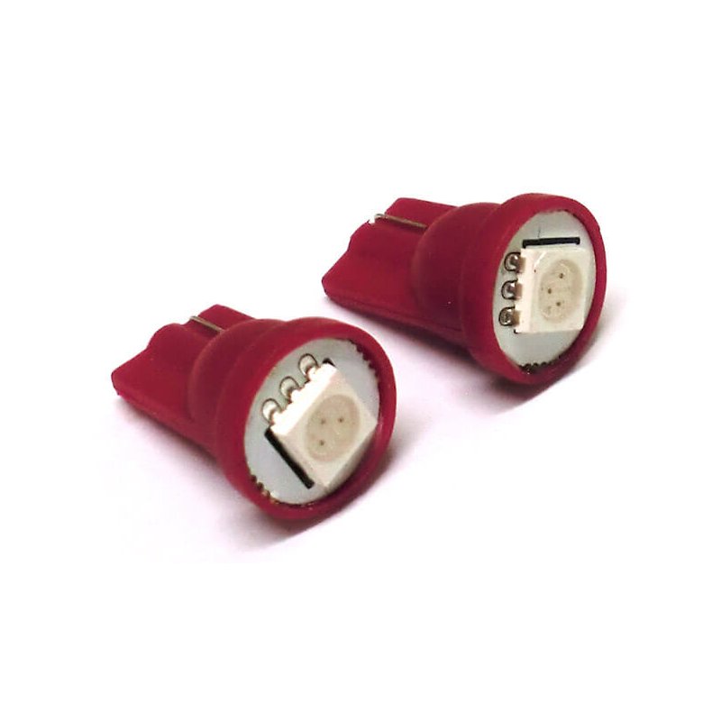 Lampada Led T10 W5W 1 Smd 5050 Rosso 12V