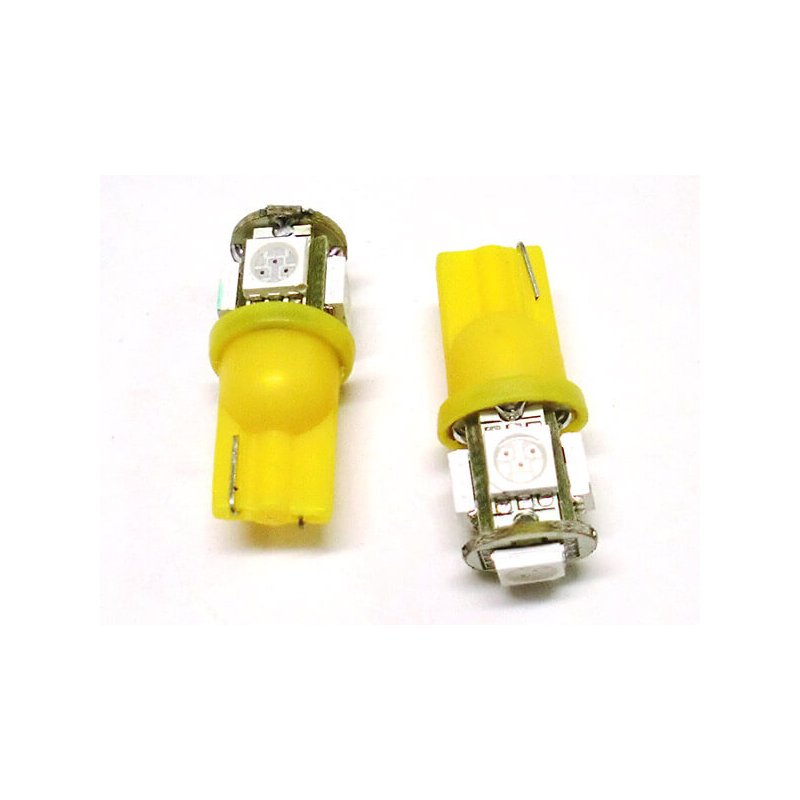 Lampada Led T10 WY5W 5 Smd 5050 Arancione Frecce Laterale 12V