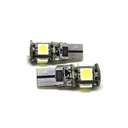 Lampada Led Canbus T10 W5W 5 Smd Bianco No Errore 12V Luci di Posizione Con Resistenza