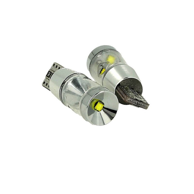 Lampada Led T10 W5W 12V 9W Canbus Pro 3 Cree XBD Da 3W Con Cono Riflettore Bianco No Errore