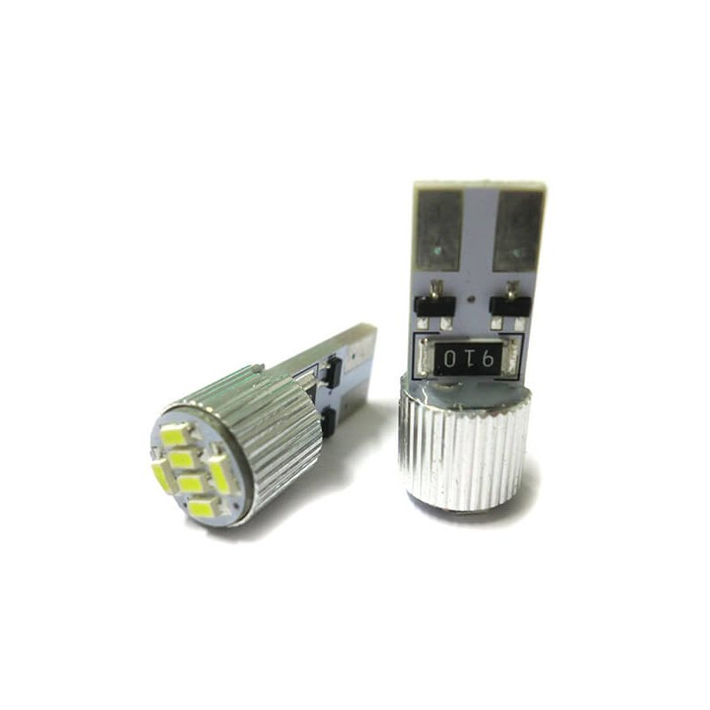 Lampadina Led Canbus T10 W5W 6 SMD 3104 Frontale No Errore Computer Di Bordo