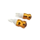 Lampada Led T10 W5W Canbus Pro No Polarita 12V 3W Chip Cree Con Anello Dissipatore Oro Super Luminoso Frontale