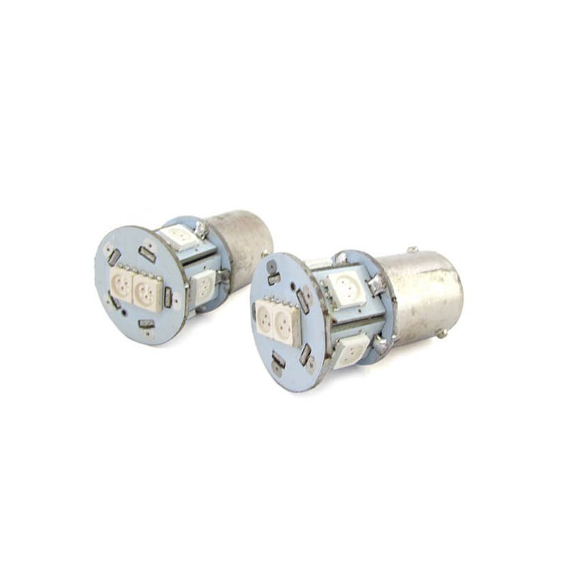 Lampada Led RY5W RY10W BAU15S 12V Arancione Giallo Per Luci Frecce Moto Scooter Piedi Storti 7 Smd 5050