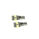 24V Lampada Led Canbus T10 W5W Bianco Per Camion Bus Barca 5 Smd 5050 Luci Posizione Targa