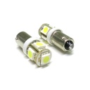 Lampada Led BAX9S H6W 5 Smd Piedi Storti Luci Posizione 12V