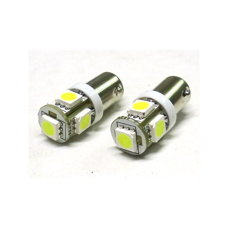 Lampada Led BA9s T4W 5 Smd Piedi Dritti Simmetrico Luci Lettura Abitacolo 12V