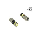 Lampadina Led Canbus T4W BA9S Piedi Dritti 15 Smd 4014 Bianco No Errore Check Luci 12V Senza Polarita