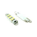 Lampadina Siluro Led 12V T11 Particolare Con Gancio 38mm 6 smd 3528