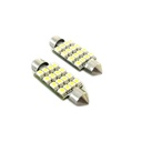 Lampada Led Siluro Canbus No Errore T11 C5W 43mm 16 SMD Luci Targa Abitacolo 12V Bianco