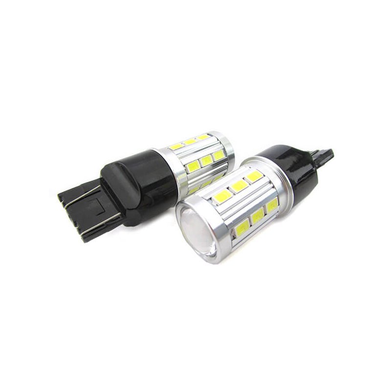 Lampada Led T20 Per Luci Diurne Fiat Nuova 500 Alfa Mito Opel Insignia Peugeot 208 W21/5W 7443 21 Smd 5730 Super Bianco Luminoso