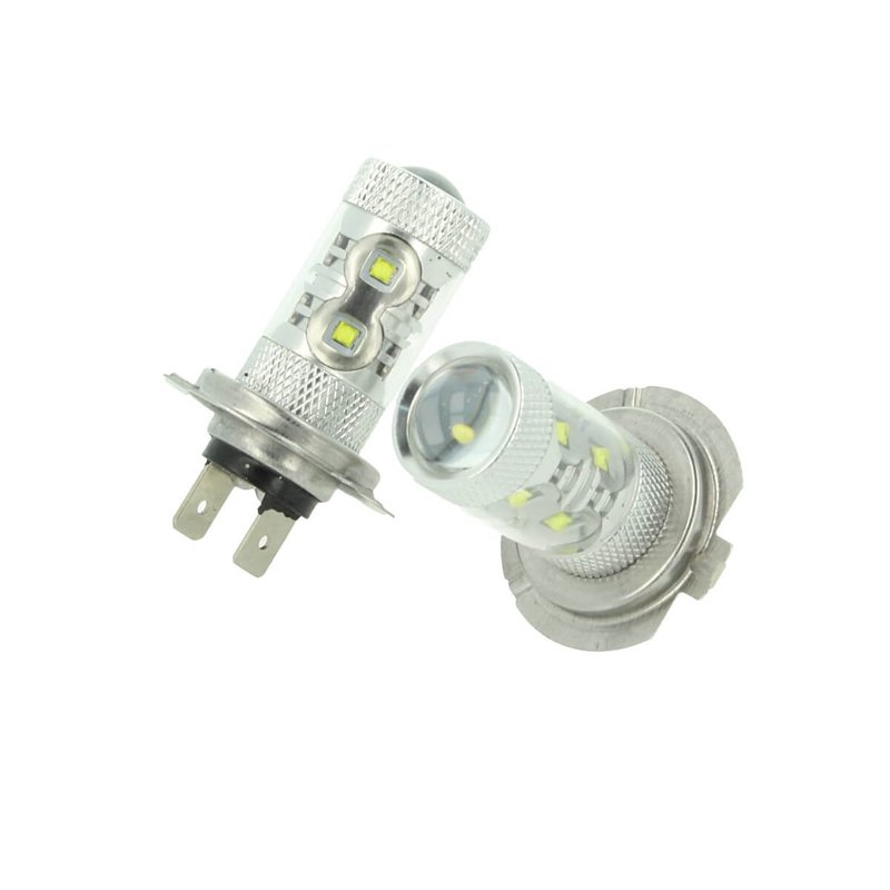 Lampada Led H7 PX26d 30W 12V Per Fendinebbia Super Potente e Bianco Xenon 6 Smd Cree Da 5W