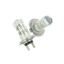 Lampada Led H7 PX26d 30W 12V Per Fendinebbia Super Potente e Bianco Xenon 6 Smd Cree Da 5W