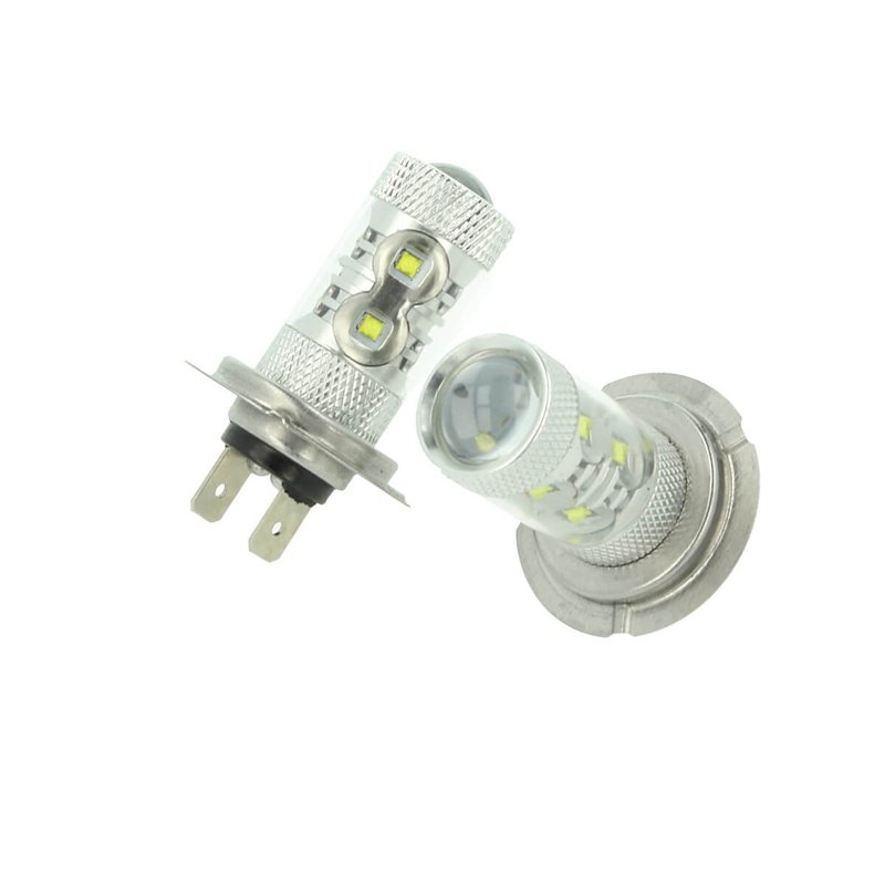 Lampada Led H7 PX26d 30W 12V Per Fendinebbia Super Potente e Bianco Xenon 6 Smd Cree Da 5W