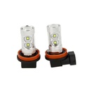 Lampada Led H11 PGJ19-2 H16 PGJ19-3 50W 12V 24V Per Fendinebbia Super Potente e Bianco 10 Smd Cree Da 5W