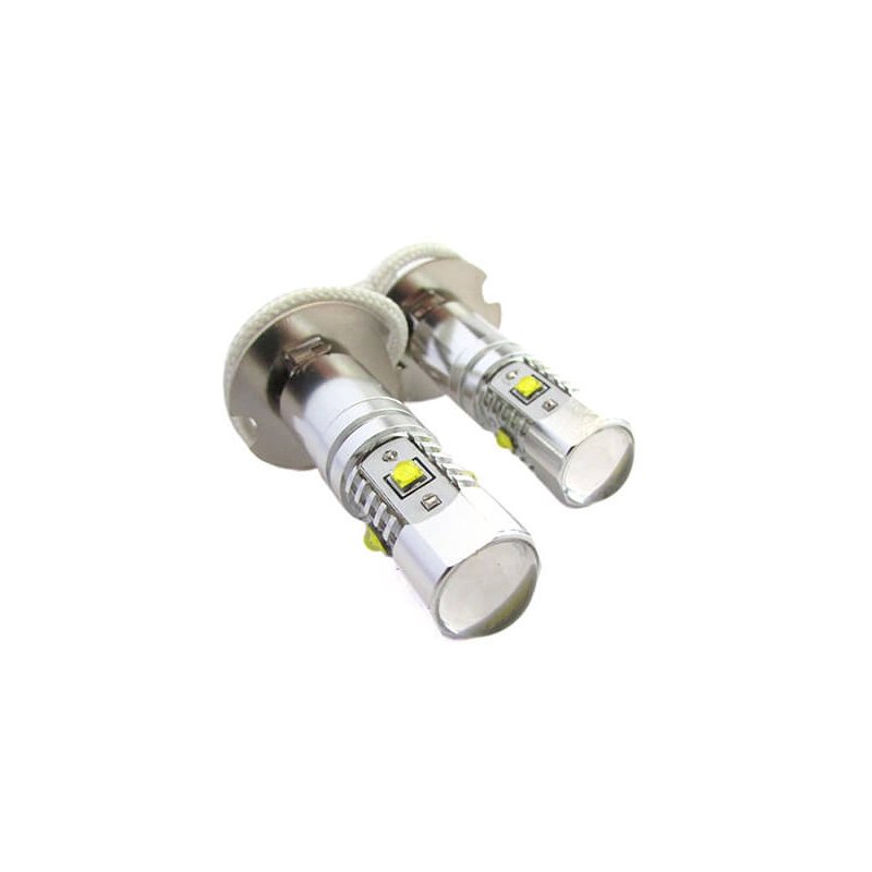 Lampada Led H3 PK22s 30W 12V Con 6 Led Cree Da 5W Super Potente e Bianco Per Fendinebbia