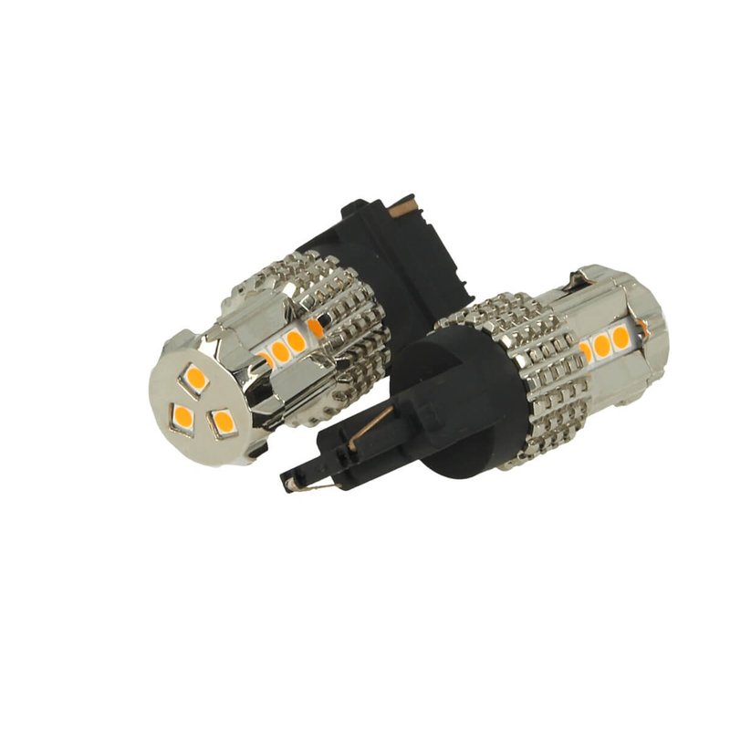 Lampada Led 3156 T25 PY27W 12V 45W No Polarita Arancione Super Luminoso Per Frecce