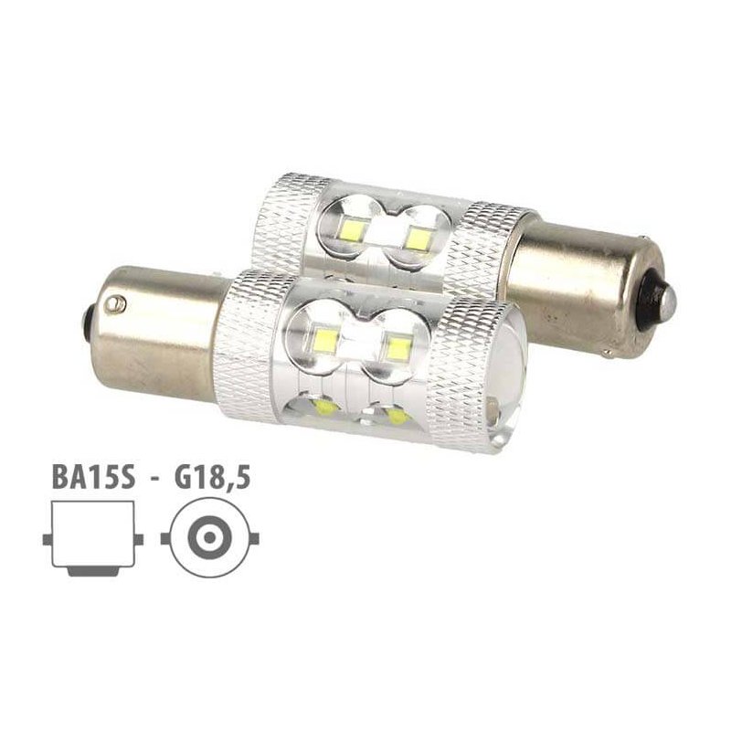 Lampada Led BA15S 1156 P21W 50W 12V 24V Canbus Luci Diurne Audi Q7 A3 A6 Fiat 500X Renault Megane 3