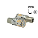 Lampada Led BAU15S PY21W Canbus 12V 25W Reale Arancione Piedi Storti Per Frecce No Errore 32 Smd 3030