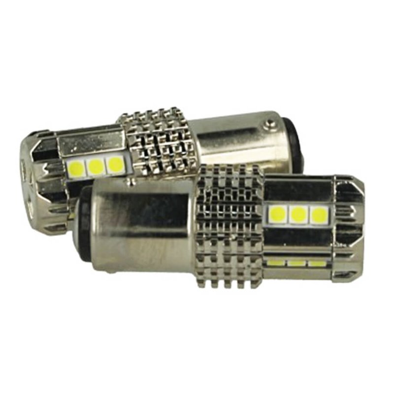 Lampada Led BAY15D 1157 P21/5W 12V 45W Bianco Super Potente Luci Diurne Peugeot RCZ