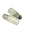 Lampada Led BAZ15D 1157 P21/4W 12V 24V 21 Smd 5730 Super Bianco Luminoso Piedi Storti Asimmetrica