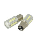 Lampada Led BAZ15D 1157 P21/4W 12V 24V 21 Smd 5730 Super Bianco Luminoso Piedi Storti Asimmetrica