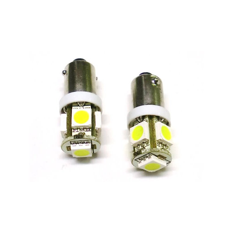 24V Lampada Led BA9S T4W 5 Smd 5050 Bianco Piedi Diritti Luci Led Camion