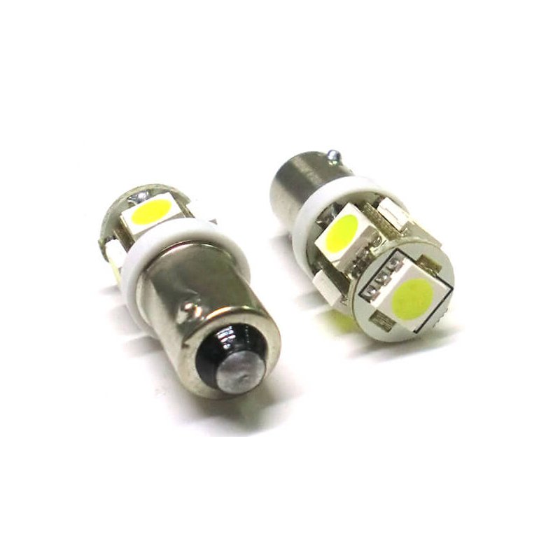 24V Lampada Led BA9S T4W 5 Smd 5050 Bianco Piedi Diritti Luci Led Camion